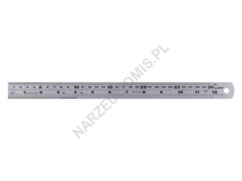 Przymiar kreskowy ze stali nierdzewnej: Długość 500 mm, Szerokość x gr. 30x1,2 mm - LIMIT