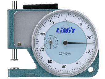 Grubościomierz: Zakres pomiarowy 10 mm, Średnica pow. pomiarowej 8 mm - LIMIT