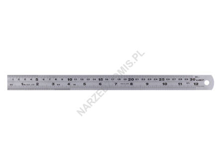 Przymiar kreskowy ze stali nierdzewnej: Długość 500 mm, Szerokość x gr. 30x1,2 mm - LIMIT